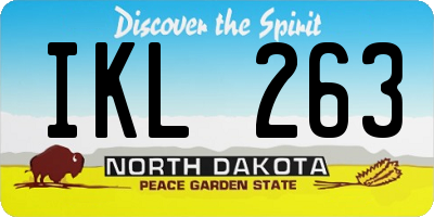 ND license plate IKL263