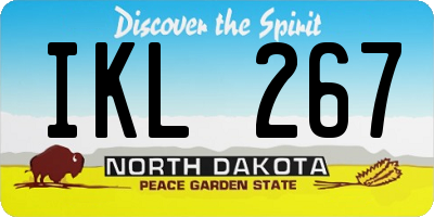 ND license plate IKL267