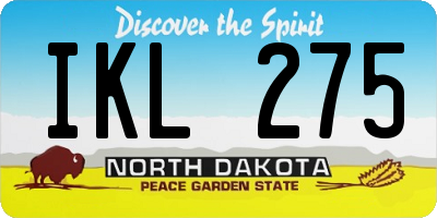 ND license plate IKL275