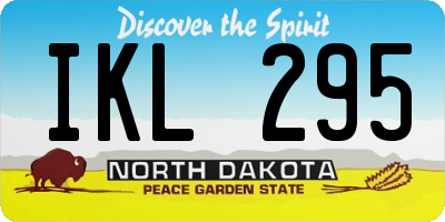 ND license plate IKL295