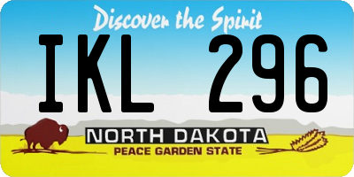 ND license plate IKL296