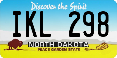 ND license plate IKL298