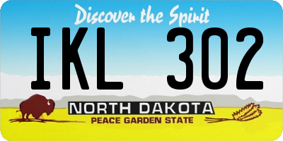 ND license plate IKL302