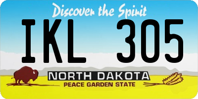 ND license plate IKL305