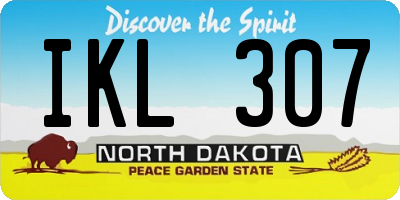 ND license plate IKL307