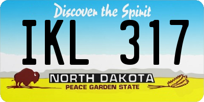 ND license plate IKL317