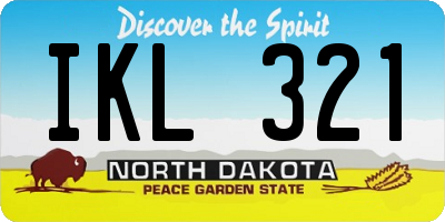 ND license plate IKL321