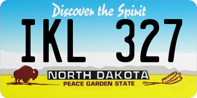 ND license plate IKL327