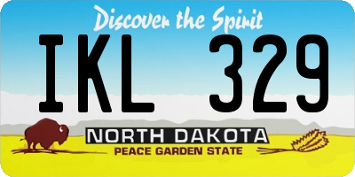 ND license plate IKL329