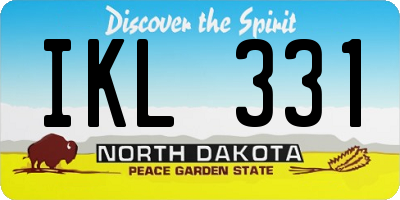 ND license plate IKL331