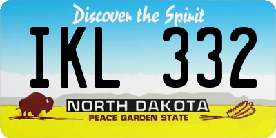 ND license plate IKL332