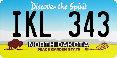ND license plate IKL343