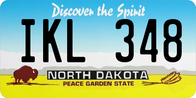 ND license plate IKL348