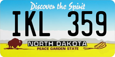 ND license plate IKL359