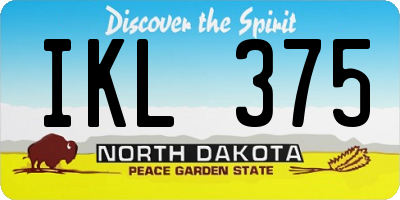 ND license plate IKL375