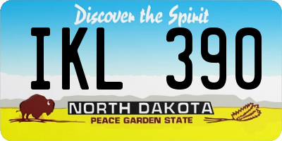 ND license plate IKL390