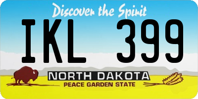 ND license plate IKL399