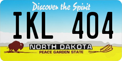 ND license plate IKL404