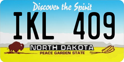 ND license plate IKL409