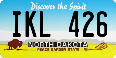 ND license plate IKL426