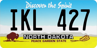 ND license plate IKL427