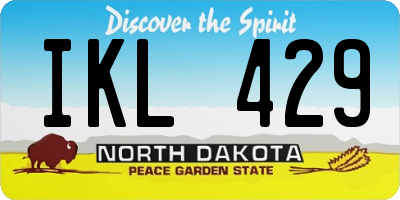 ND license plate IKL429