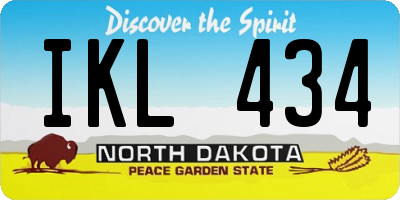 ND license plate IKL434