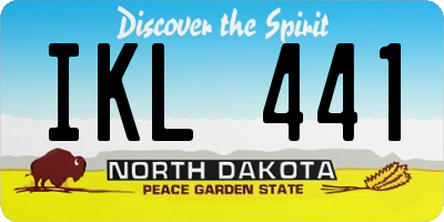 ND license plate IKL441