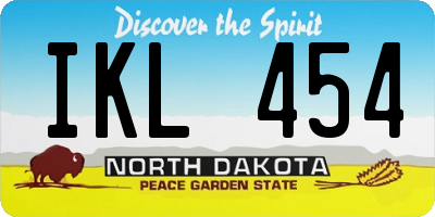 ND license plate IKL454