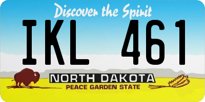 ND license plate IKL461