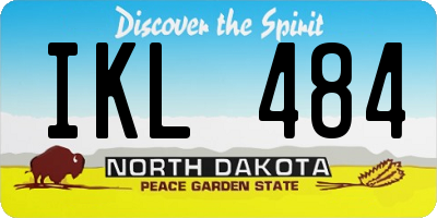 ND license plate IKL484