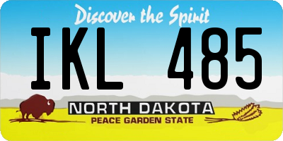 ND license plate IKL485
