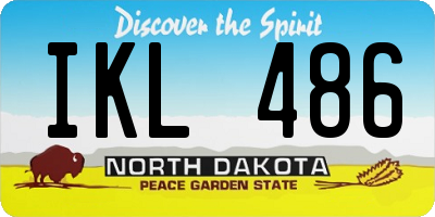 ND license plate IKL486