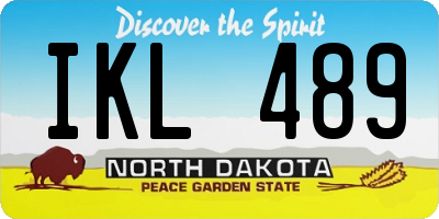 ND license plate IKL489