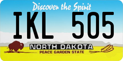 ND license plate IKL505