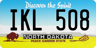 ND license plate IKL508