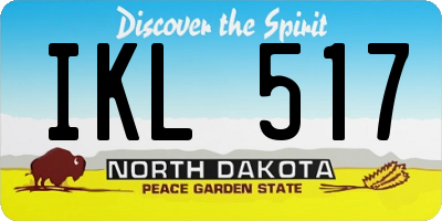 ND license plate IKL517