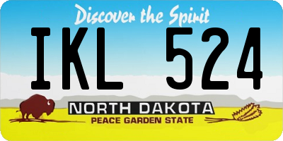 ND license plate IKL524
