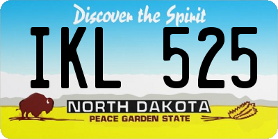 ND license plate IKL525