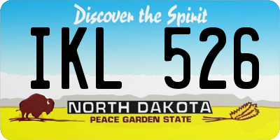 ND license plate IKL526