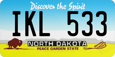 ND license plate IKL533