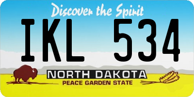ND license plate IKL534