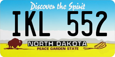 ND license plate IKL552