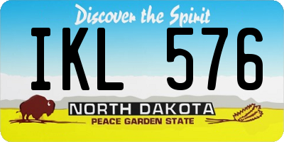 ND license plate IKL576