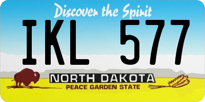 ND license plate IKL577