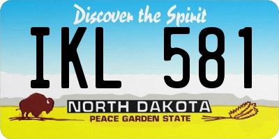 ND license plate IKL581