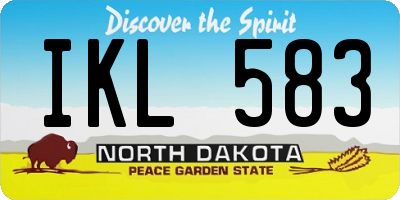 ND license plate IKL583