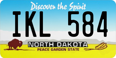 ND license plate IKL584