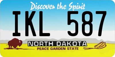 ND license plate IKL587