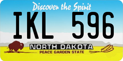 ND license plate IKL596